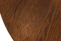 Ausziehbarer Esstisch VALHALLA WOOD 120-160-200cm smoked braun Eichenholz Säulenfuß