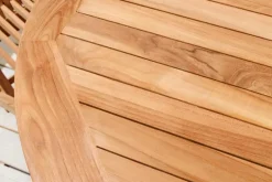 Ausziehbarer Gartentisch EMPIRE TEAK 120-180cm natur Massivholz oval