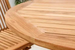 Ausziehbarer Gartentisch EMPIRE TEAK 120-180cm natur Massivholz oval