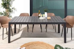 Ausziehbarer Gartentisch DESIGNO 200-250-300cm grau Aluminium In- und Outdoor Esstisch