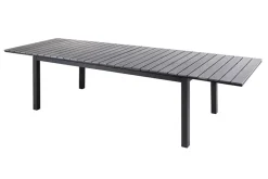 Ausziehbarer Gartentisch DESIGNO 200-250-300cm grau Aluminium In- und Outdoor Esstisch
