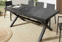 Ausziehbarer Outdoor Esstisch EMPIRE 200-250cm anthrazit Keramik Gartentisch