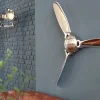 Authentische Wanddekoration SCREW III 90cm silber Flugzeug Propeller
