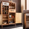 Authentischer Barschrank ATELIER 120cm natur Pinienholz Metall-Vintage-Bar