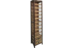 Authentisches Weinregal BODEGA 190cm natur Pinienholz Flaschenregal Schubladen