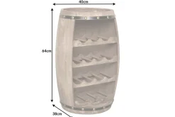 Authentisches Weinregal BODEGA 65cm natur Pinie Weinfass Shabby Chic