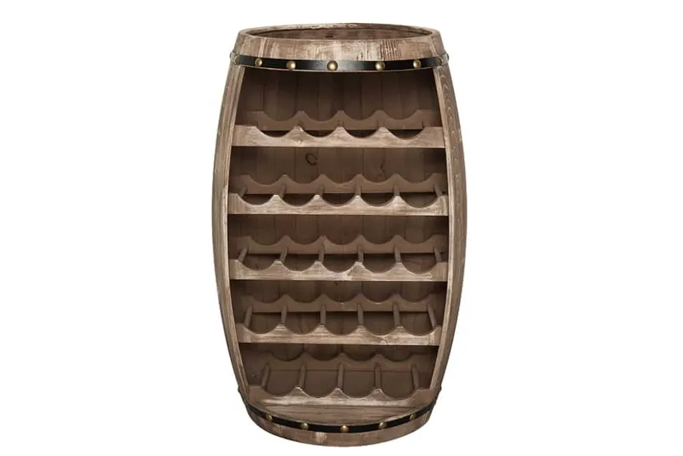 Authentisches Weinregal BODEGA 80cm natur Pinie Weinfass Shabby Chic