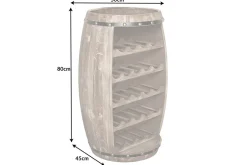 Authentisches Weinregal BODEGA 80cm natur Pinie Weinfass Shabby Chic