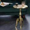 Barock Beistelltisch SAVOY 55cm gold Metall Dreibein rund Vintage