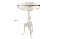Barock Beistelltisch SAVOY 55cm gold Metall Dreibein rund Vintage