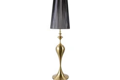 Barock Stehlampe LUCIE 160cm schwarz gold gebürstet Stehleuchte