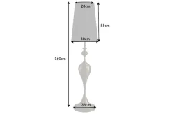 Barock Stehlampe LUCIE 160cm schwarz gold gebürstet Stehleuchte