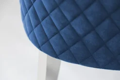 Barock Stuhl CASTLE DELUXE royalblau Samt Löwenkopf Chesterfield Design Esszimmerstuhl Nieten