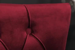 Barock Stuhl CASTLE DELUXE rot Samt Löwenkopf Chesterfield Design Esszimmerstuhl Nieten