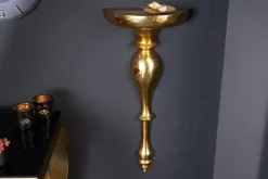 Barock Wandkonsole SCALA 80cm gold Metall Wandregal handmade Wanddekoration