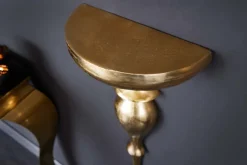 Barock Wandkonsole SCALA 80cm gold Metall Wandregal handmade Wanddekoration