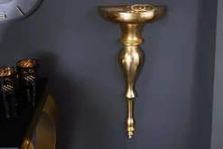 Barock Wandkonsole SCALA 60cm gold Metall Wandregal handmade Wanddekoration
