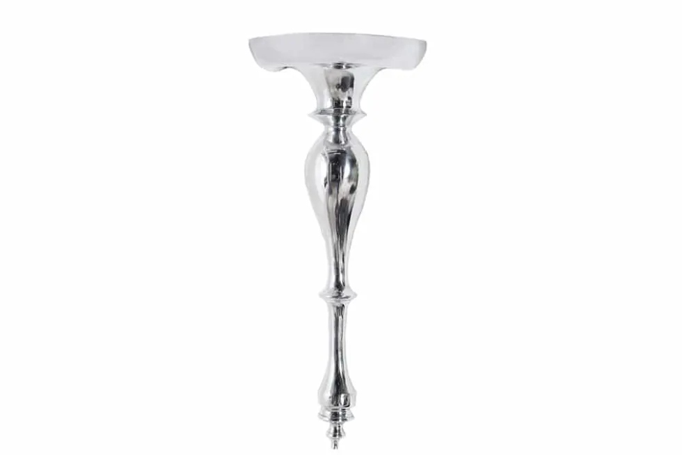 Barocke Wandkonsole SCALA 60cm silber Aluminium Wandregal