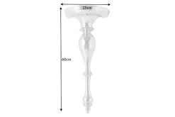 Barocke Wandkonsole SCALA 60cm silber Aluminium Wandregal