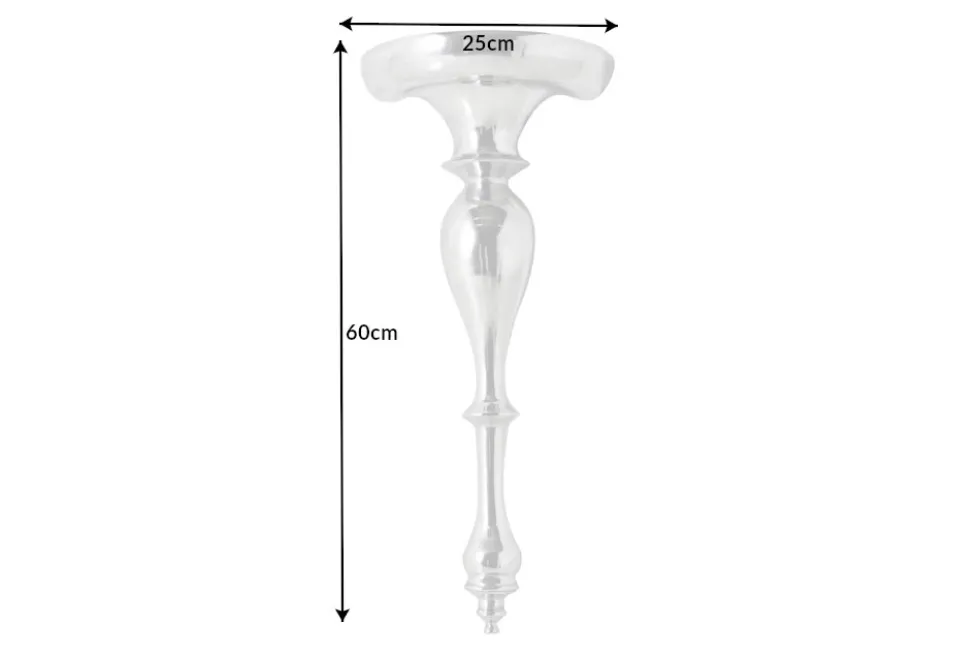 Barocke Wandkonsole SCALA 60cm silber Aluminium Wandregal