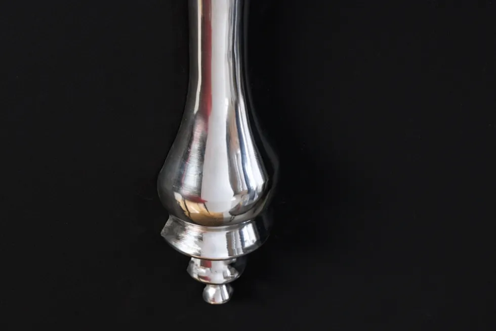 Barocke Wandkonsole SCALA 60cm silber Aluminium Wandregal