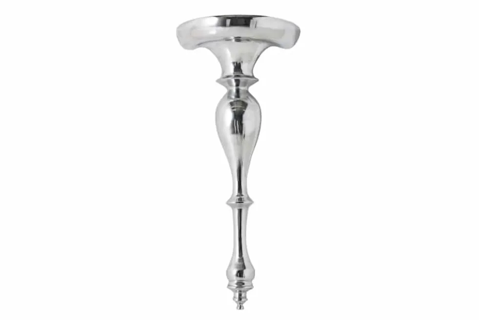 Barocke Wandkonsole SCALA 80cm silber Aluminium Wandregal