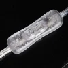 Befüllbare Tischlampe CLASSICO 75cm weiß transparent Glas mit Leinenschirm