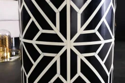 Beistelltisch HARMONY NATURE 45cm rund schwarz weiß Mosaik Kunsthandwerk