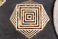 Beistelltisch HARMONY NATURE 60cm braun weiß Mosaik Kunsthandwerk