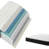 Bequeme Matratze mit Topper CLOUD FLEX 160x200cm dunkelgrau Tonnentaschenfederkern 9-Zonen