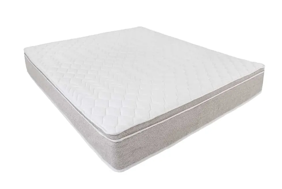 Bequeme Matratze mit Topper CLOUD FLEX 180x200cm greige Tonnentaschenfederkern 9-Zonen