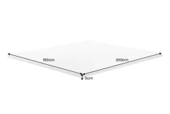 Bequemer Topper CLOUD FLEX 180x200cm weiß