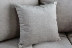 Big Sofa ELEGANCIA 285cm champagner beige Vogue Velours Samt inkl. Kissen Federkern