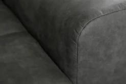 Big Sofa ELEGANCIA 285cm grau Microfaser XXL Couch inkl. Kissen Federkern