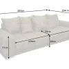 Big Sofa ELEGANCIA 285cm taupe Microfaser XXL Couch inkl. Kissen Federkern