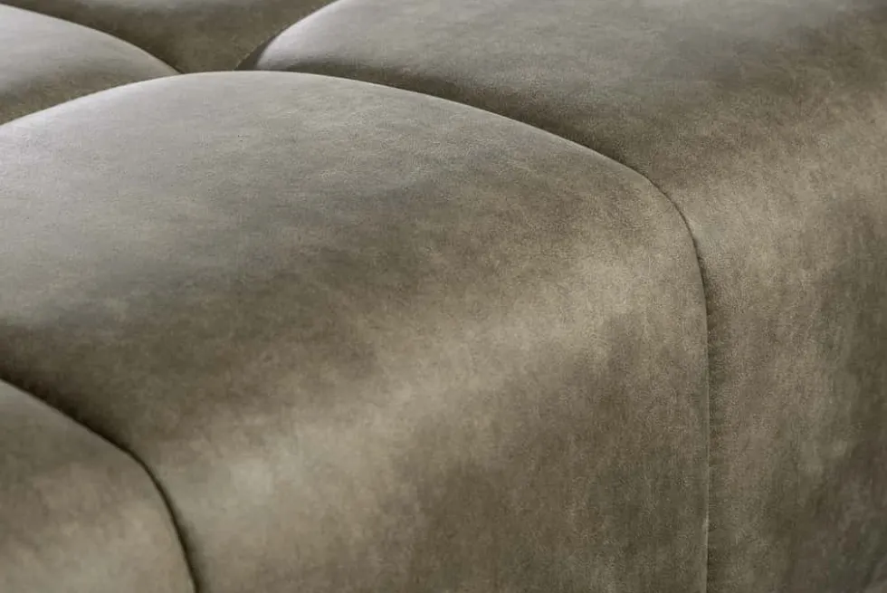 Big Sofa ELEGANCIA 285cm taupe Microfaser XXL Couch inkl. Kissen Federkern