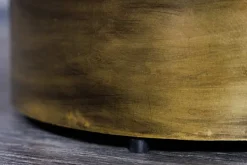 Bone Inlay Couchtisch HARMONY NATURE 60cm rund schwarz weiß gold Intarsien Kunsthandwerk