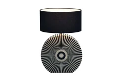 Bone Inlay Tischlampe HARMONY NATURE 65cm schwarz weiß Intarsien Kunsthandwerk