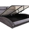 Boxbett SWING 180x200cm grau Vogue Seiden Samtstoff inkl. Stauraum und Lattenrost