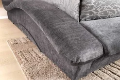Boxbett SWING 180x200cm grau Vogue Seiden Samtstoff inkl. Stauraum und Lattenrost