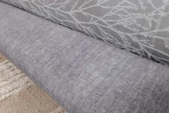 Boxbett SWING 160x200cm grau Vogue Seiden Samtstoff inkl. Stauraum und Bettkasten
