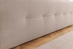 Boxspringbett SIGNUM 180x200cm beige Bouclé inkl. Stauraum Matratze Topper Matratze