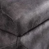 Chesterfield Bettbank EXTRAVAGANCIA 140cm grau Samt mit Stauraum