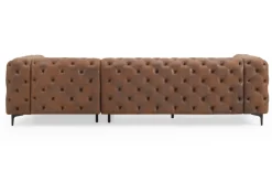 Chesterfield Ecksofa MODERN BAROCK 275cm antik braun Microfaser 3-Sitzer Federkern
