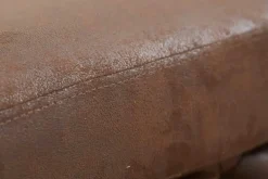 Chesterfield Sitzhocker MODERN BAROCK 90cm antik braun Fußhocker