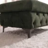 Chesterfield Sitzhocker MODERN BAROCK 95cm grün Samt Fußhocker