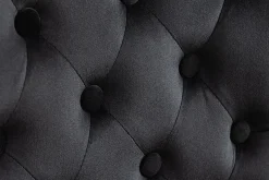 Chesterfield Stuhl CASTLE schwarz Samt Gummiholz Ziernieten