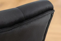 Chesterfield Stuhl CASTLE schwarz Samt Gummiholz Ziernieten
