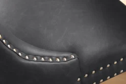 Chesterfield Stuhl CASTLE schwarz Kunstleder Massivholz mit Komfortgriff