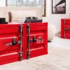 Container-Schrank GLOBETROTTER 50cm rot Metall Nachttisch Beistellschrank